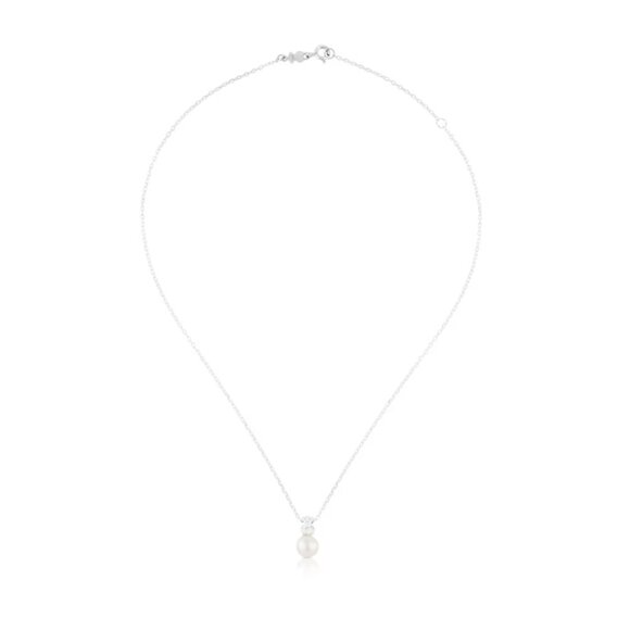 Tous Silver Sweet Dolls Necklace with Pearls and Bear motif - Picture 3 of 6